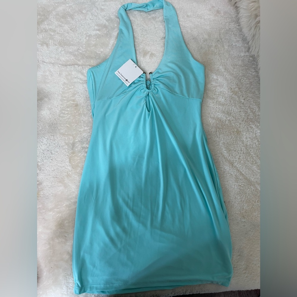 Teal Mini Dress